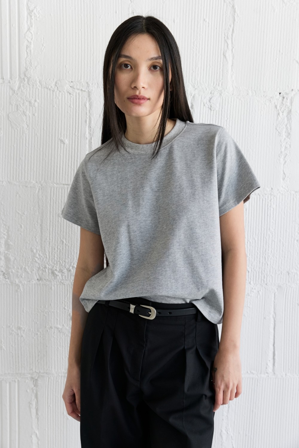 【in a row】Off-Shoulder Muffler T-Shirt Women's Tops, Vests, Shirts & Blouses | The Row